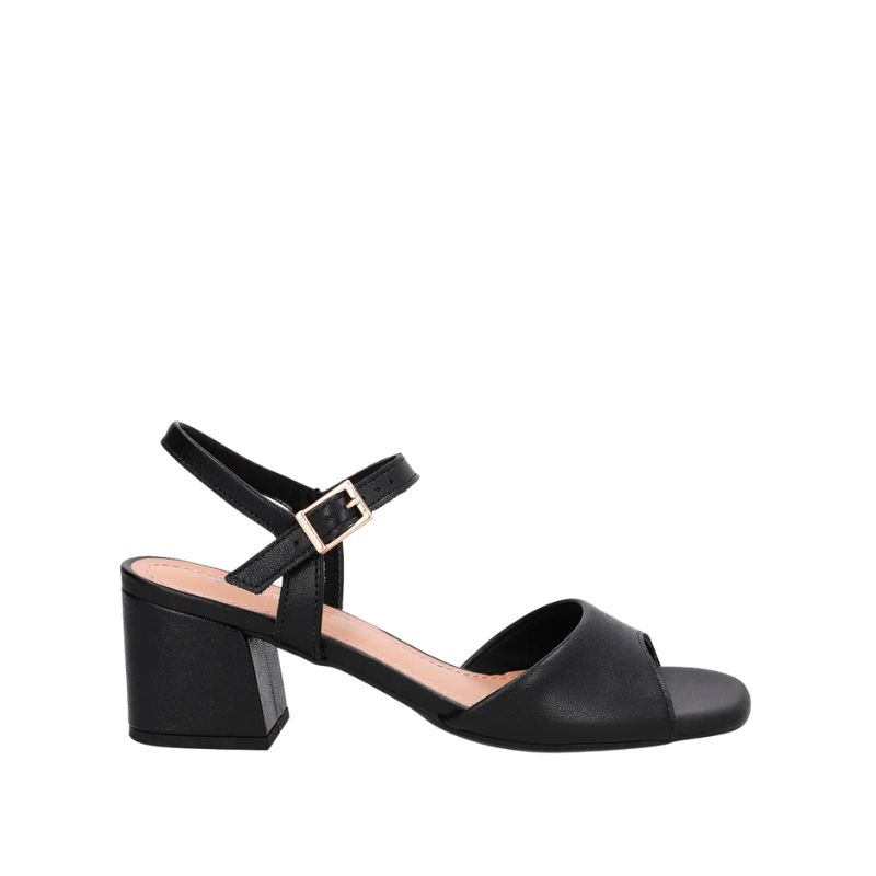 Sandalia de tacón medio
